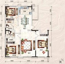 万通金府国际5号楼1门301-1301户型图