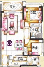 敏捷莱茵花园2座05单位户型图