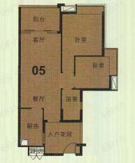 新鸿基御华园9座4-28层偶数层05户型户型图