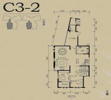 白桦林间六号楼 C3-2复式下层户型图