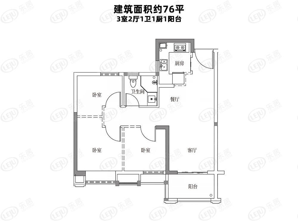 4号线沿线蓝光里即将清盘 户型面积76~89㎡