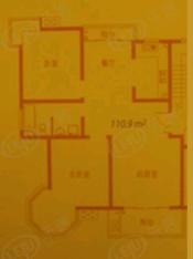 大宁家园三期房型: 二房;  面积段: 92.76 －109.92 平方米;
户型图