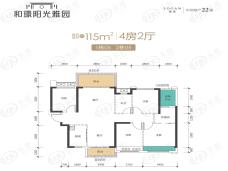 龙光和璟阳光雅园1栋05、2栋05户型户型图