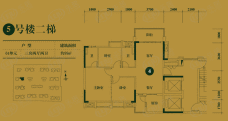 清远一号5号楼二梯04单元户型图