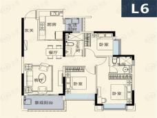 贵阳恒大文化旅游城3室2厅2卫户型图