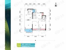 香江悦湖春天3室2厅2卫户型图