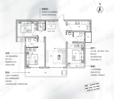 中浩德山水文苑3室2厅2卫户型图