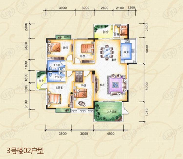 公庄山水花园户型推荐 户型面积123.71~176.27㎡