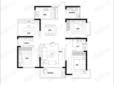 长沙宝能公馆4室2厅2卫户型图