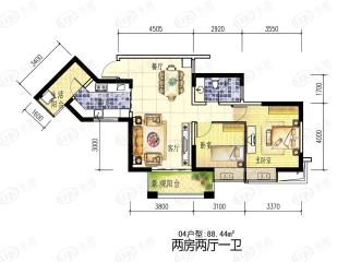 汉中金泰滨江花城04户型户型图