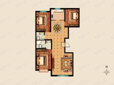 家和九号3室2厅2卫户型图