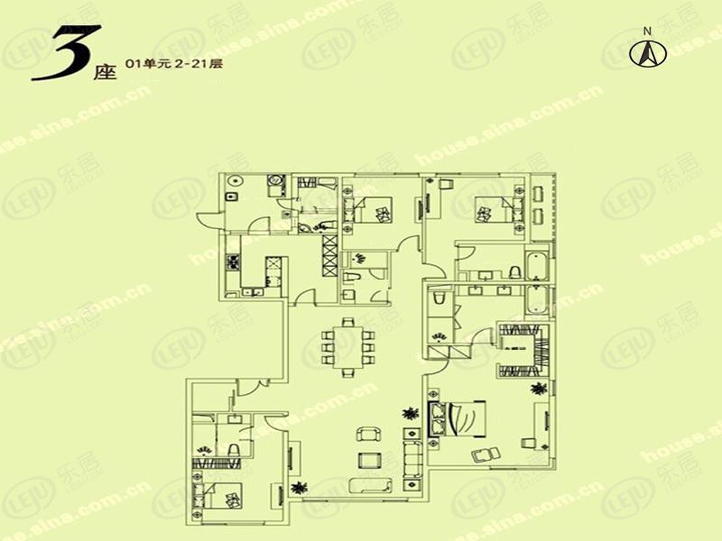 上海黄浦凯德茂名公馆 户型建面约295.42~390.23㎡