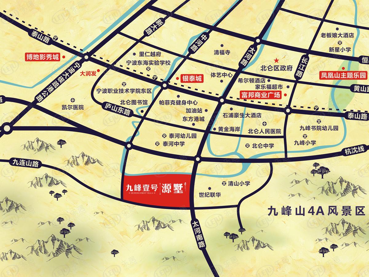 北仑九峰壹号源墅最新价格出来啦，约25500元/㎡，户型建面约230~302㎡