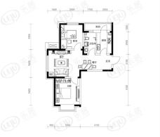 棠棣2室2厅1卫户型图