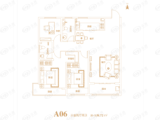 御峰名府3室2厅2卫户型图