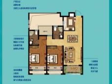 天元·碧水山居2室2厅2卫户型图