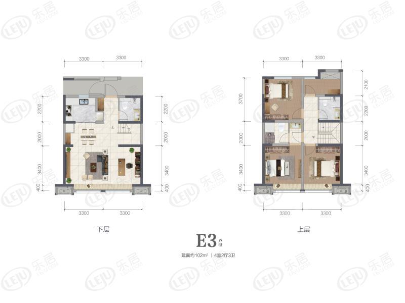 保利时光印象四居室户型图公布 均价约9300元/㎡
