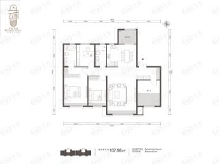 华润置地中央公园167.98户型户型图