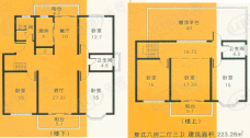 陇福苑房型: 复式;  面积段: 208 －223.5 平方米;户型图