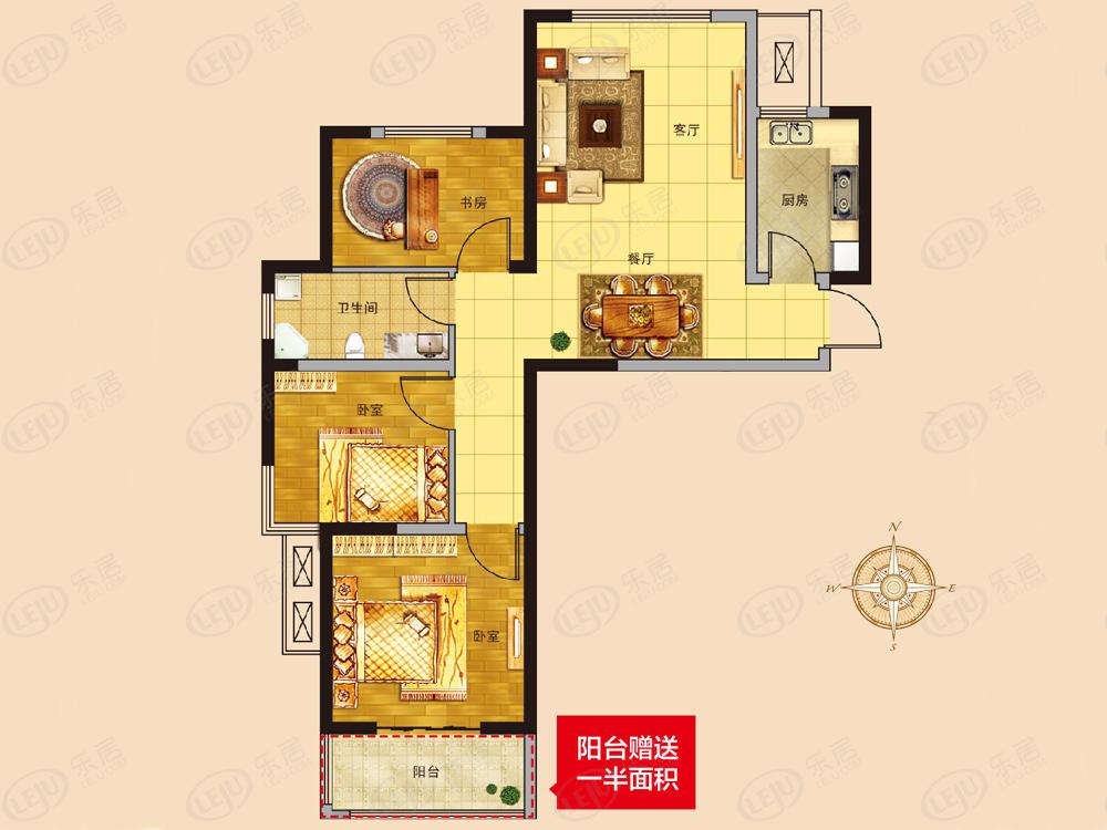 德蚨家园户型图一览 起价约10500元/㎡