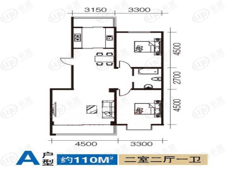 站前天宇宏府户型公布 户型面积110~143㎡