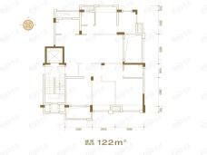 中天珺楠府122方C户型户型图