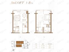 南沙建滔广场1-B户型户型图