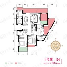 世茂之西湖4室2厅3卫户型图