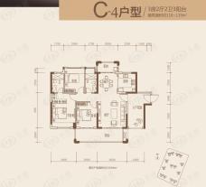 文岭西堤C-4户型户型图