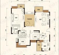 东骏湖景湾3室2厅2卫户型图