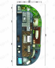 檀悦豪生度假酒店公寓1室1厅1卫户型图