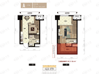 益华·御才湾42.07平米户型图户型图