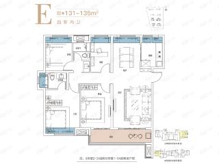 景瑞天赋滨江E户型户型图