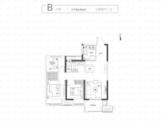 建业中州府B户型户型图