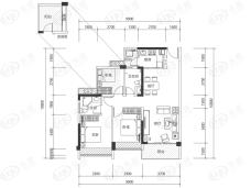 昊翔源壹城中心五期3室2厅2卫户型图