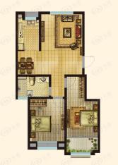城建崋庭2室2厅1卫户型图