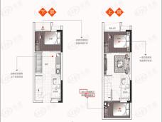 E-city永荟珑寓38㎡loft户型户型图