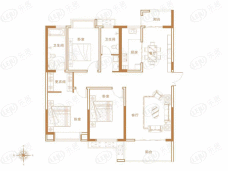 宇信荣域花园3室2厅2卫户型图