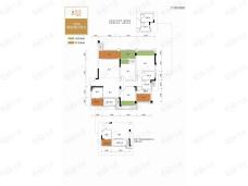 北大资源燕南二期洋房1-13栋5层D1-6户型户型图