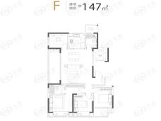 绿地太湖朗峯4室2厅2卫户型图