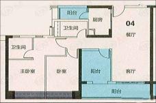 臻尚苑3室2厅2卫户型图