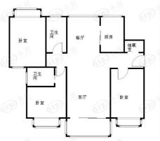 领秀府邸3室2厅2卫141.7平户型图