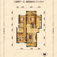 滨湖壹号3室2厅1卫户型图