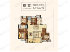 美的阳光城·江山樾4室2厅2卫户型图