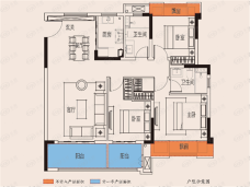 中梁·紫悦首府3室2厅2卫户型图