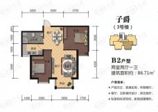 海德堡庄园2室2厅1卫户型图