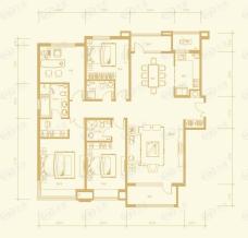 亿城堂庭J户型 四室两厅三卫户型图