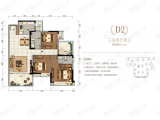 深业高榜山1号花园D2户型图