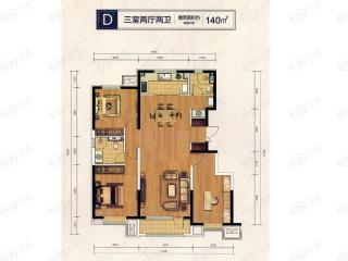 新城澜樾府D户型户型图