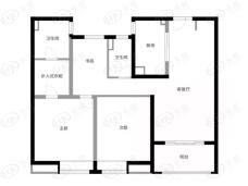 五坊园3室2厅2卫户型图